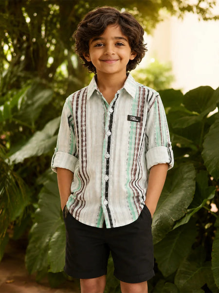 Boys Multi Striped Shirt