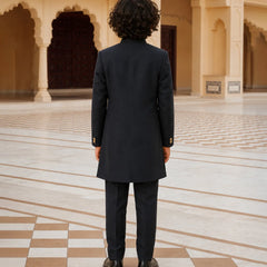 Black Indo Western Boys Sherwani Jaipur