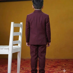 Designer Maroon Boys Tuxedo – Kids Formal Suit Set for Events | Jaipur