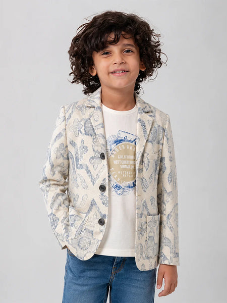 Devils N Angels Printed Blazer For Boys Jaipur