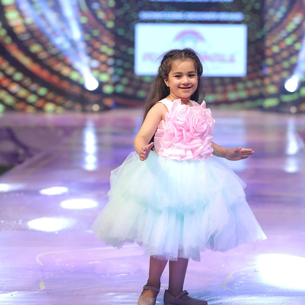 Young girl in a birthday frock
