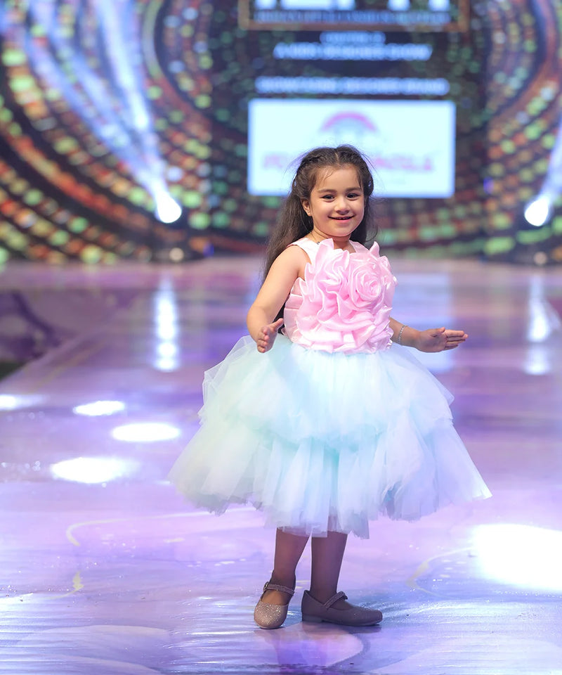 Young girl in a birthday frock