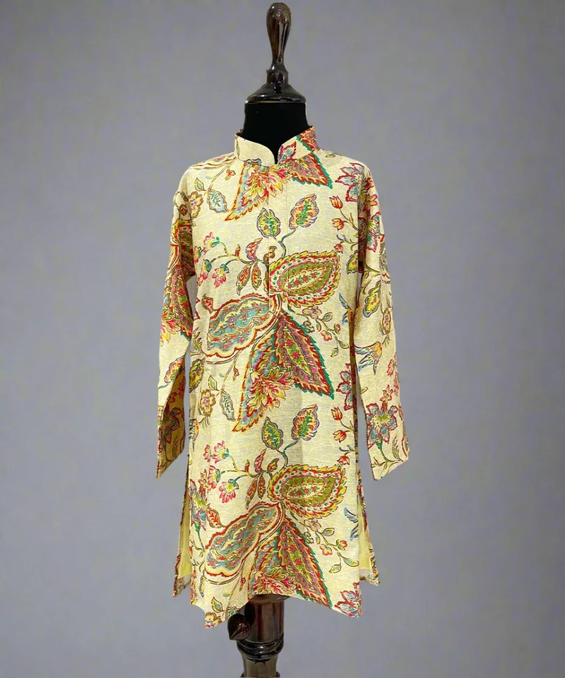 Buy multicolor printed kurta pyjama for boys online, Jaipur kidswear boutique