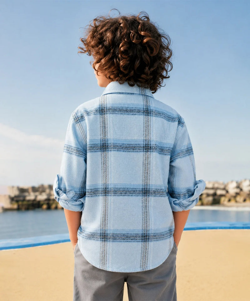 Boys Blue Check Shirt
