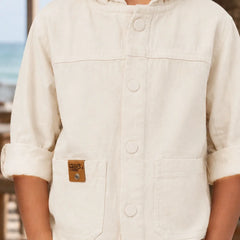 Boys Ivory Hoddie Shirt For Party