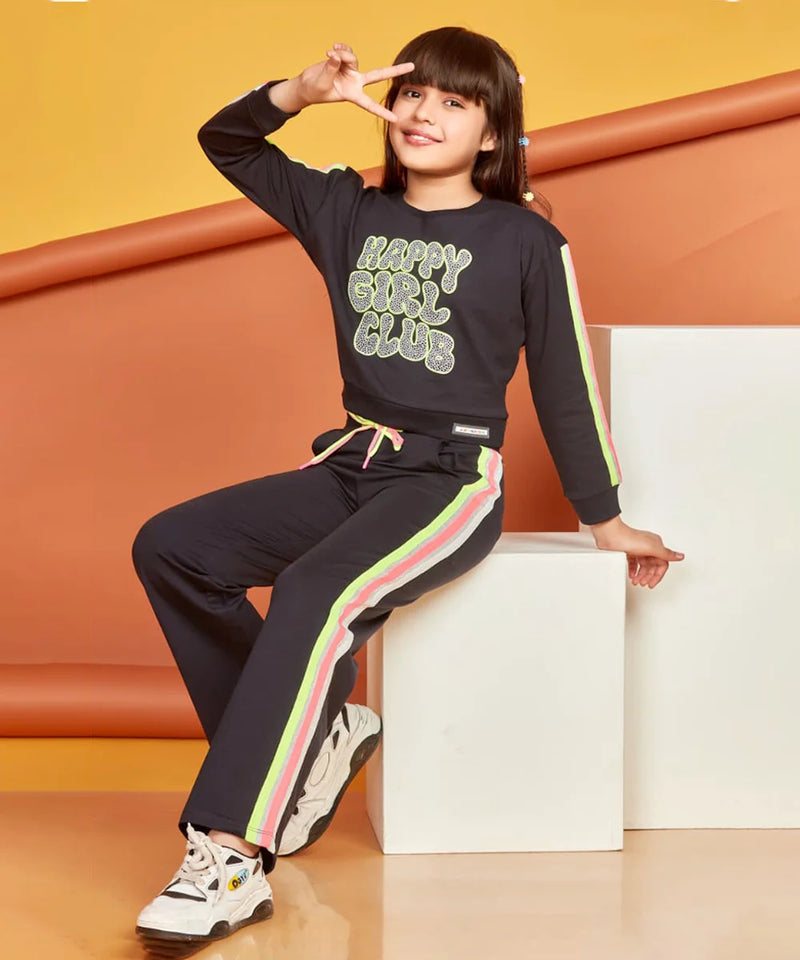 Trendy girls black outfit from Jaipur kidswear shop