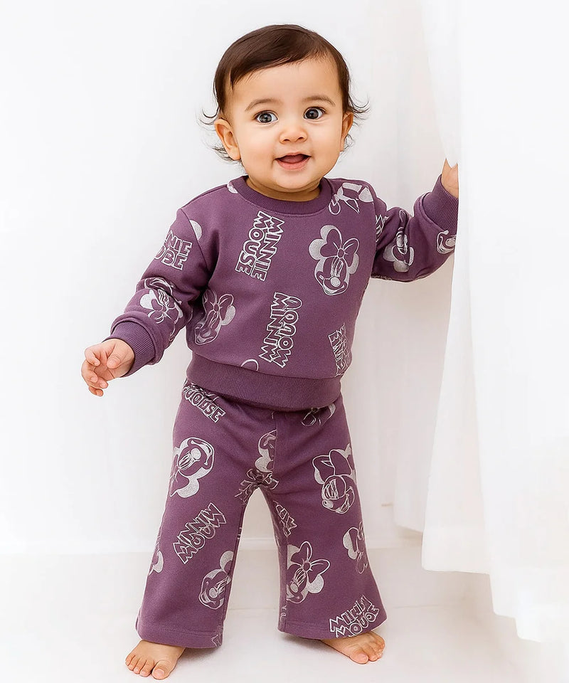 Purple cartoon cotton co-ord set for girls in Jaipur