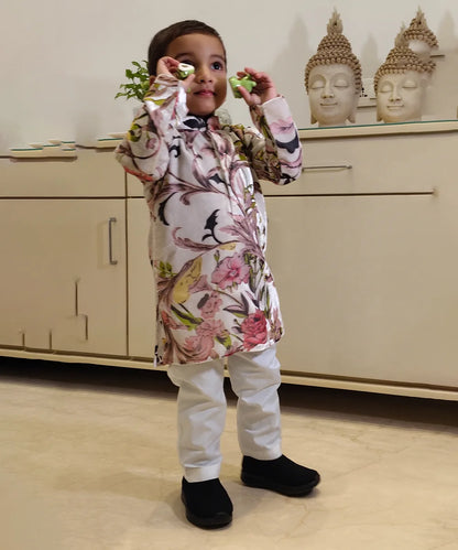 Full sleeve floral kurta pyjama for boys, Rakhi special Jaipur