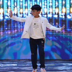 wedding wear light blue blazer set for boys