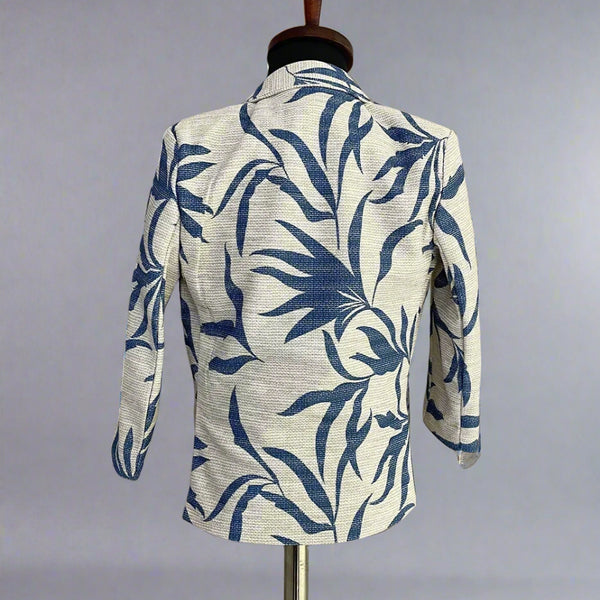 Blue and White Colored Blazer Set for Boys