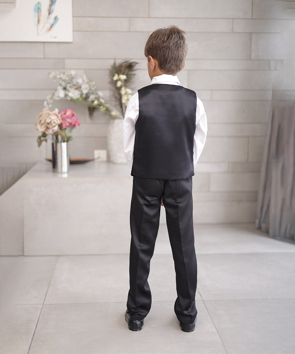 Premium black coat pant suit for boys wedding outfit Jaipur