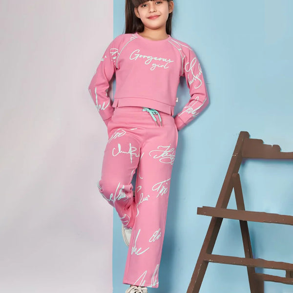 Girls printed co-ord set from kids clothing store in Jaipur