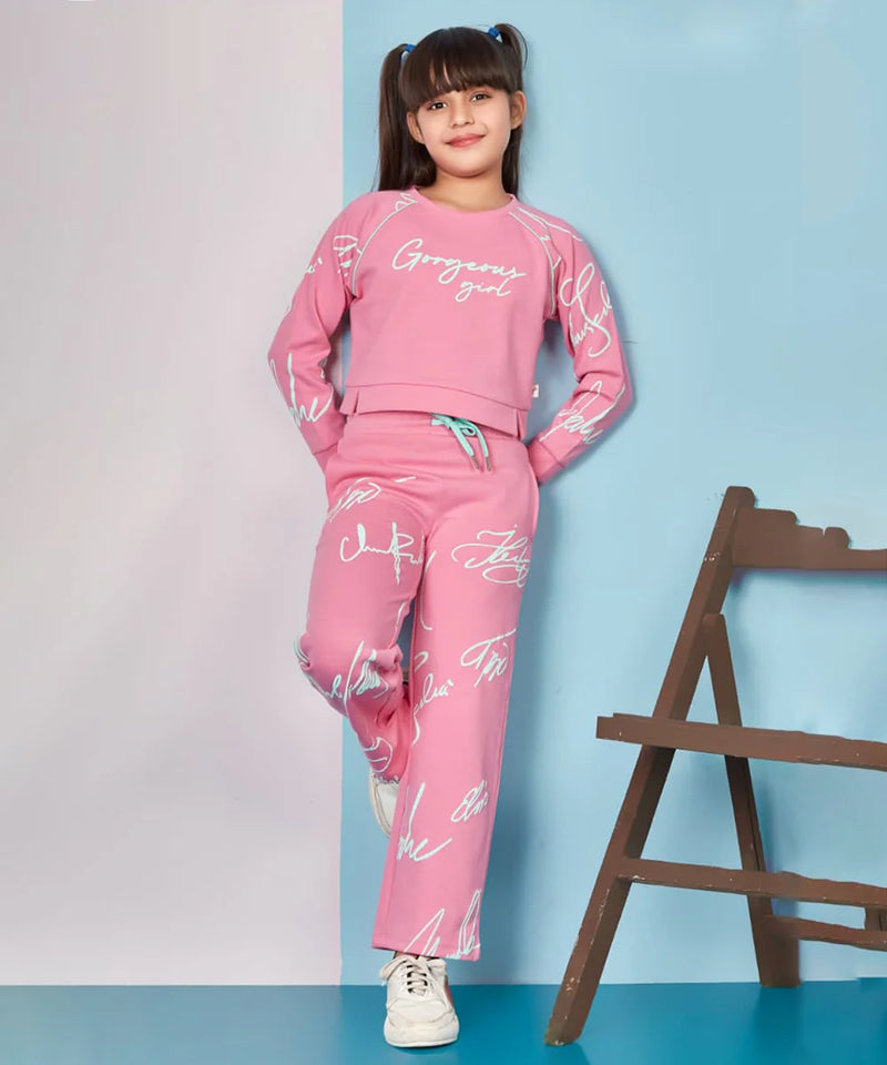 Girls printed co-ord set from kids clothing store in Jaipur
