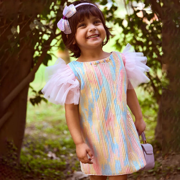 Shimmer Party Wear Dress For Girls