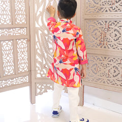 Best children clothing Jaipur, trendy printed kurta pyjama set for kids