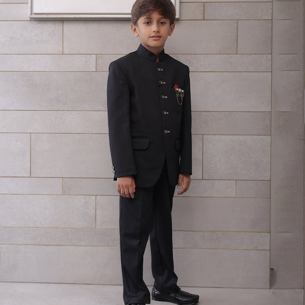 Classic black Jodhpuri pants suit for boys, party outfit Jaipur kidswear