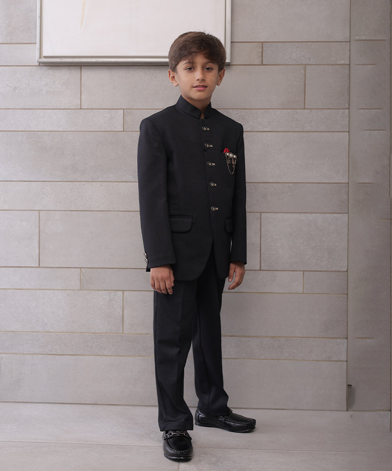Classic black Jodhpuri pants suit for boys, party outfit Jaipur kidswear