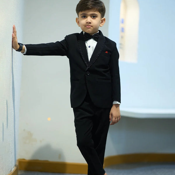 Full sleeve boys coat suit set, white pin-tuck shirt, Jaipur wedding look