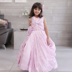 designer pink gown for girls 
