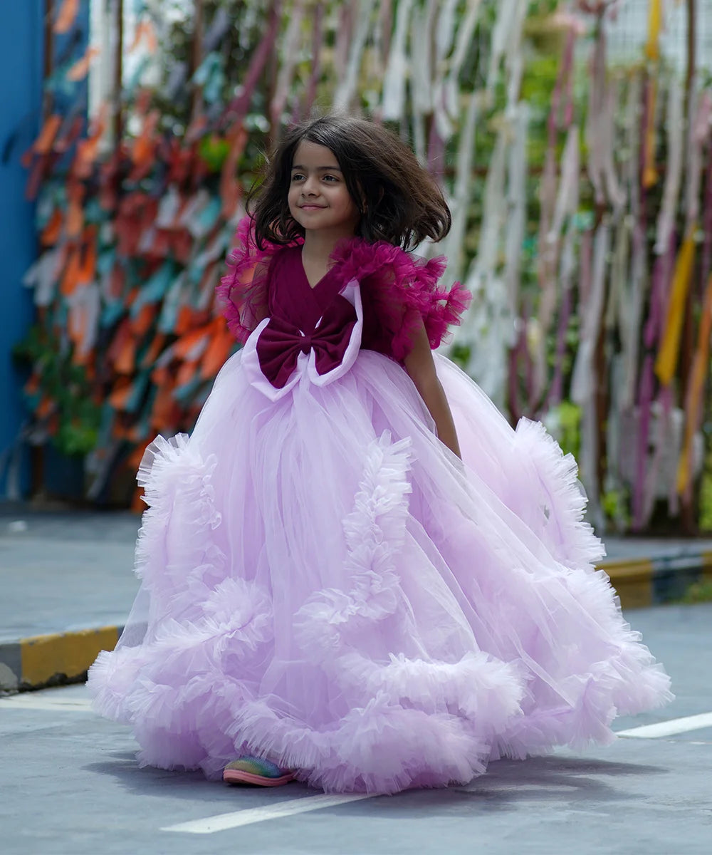 Fancy Frill Birthday Party Gown for Girls – Jaipur Kids Fashion