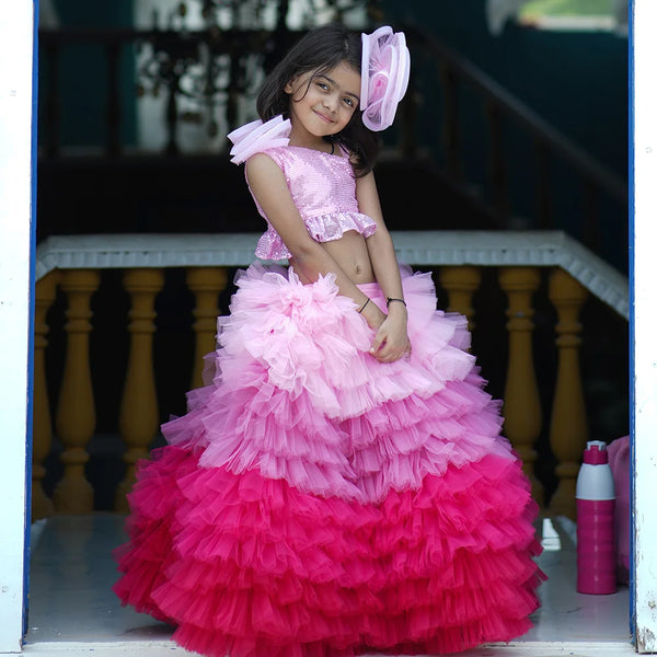 Sequin lace and pearl detailed lehenga for girls, Jaipuri wedding outfit Jaipur