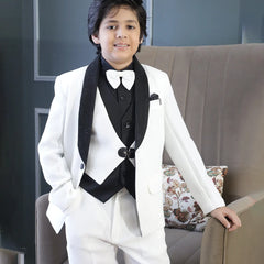 Kids designer white coat suit for parties and weddings Jaipur