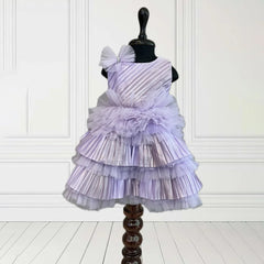 purple frilly frock for baby girl 