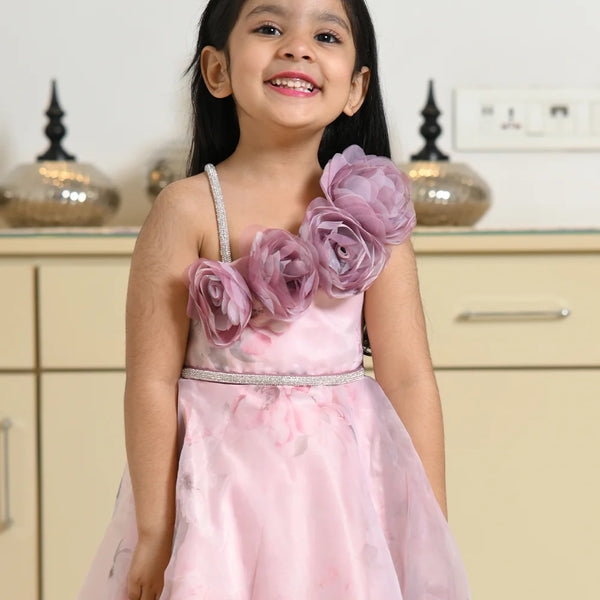 Princess Floral Gown for Baby Girl | Birthday & Party Wear Dress.