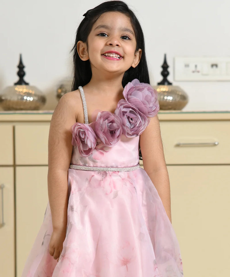 Princess Floral Gown for Baby Girl | Birthday & Party Wear Dress.