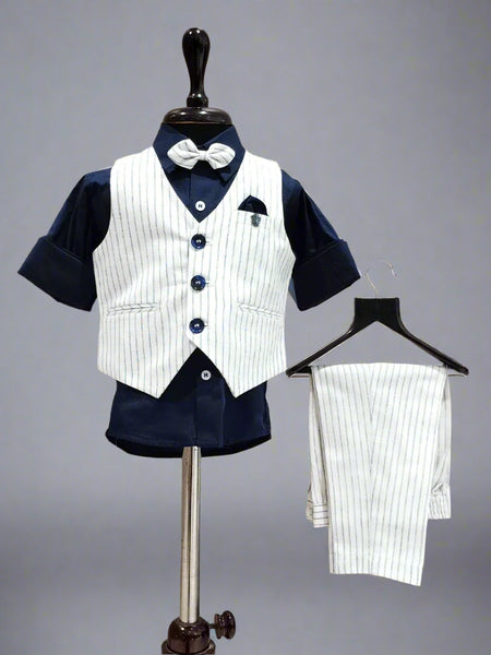 Linen Waist Coat Set Party Wear Set For Boys