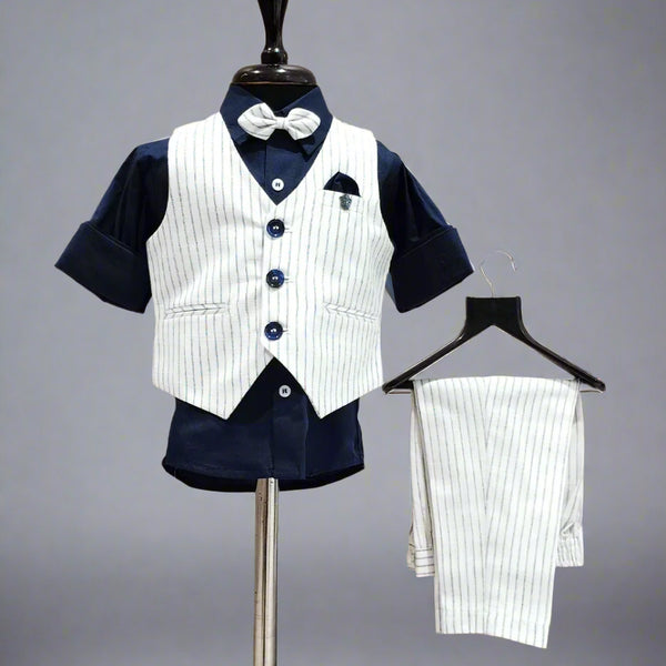 Linen Waist Coat Set Party Wear Set For Boys