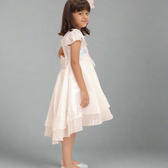 Buy designer white birthday frock for girls online, Jaipur kidswear boutique