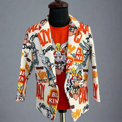 Multi Colored Pop-Up Style Party Wear Blazer