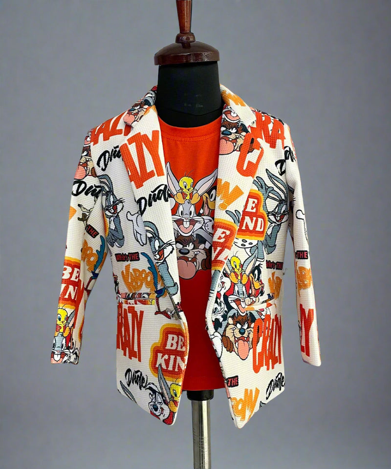 Multi Colored Pop-Up Style Party Wear Blazer