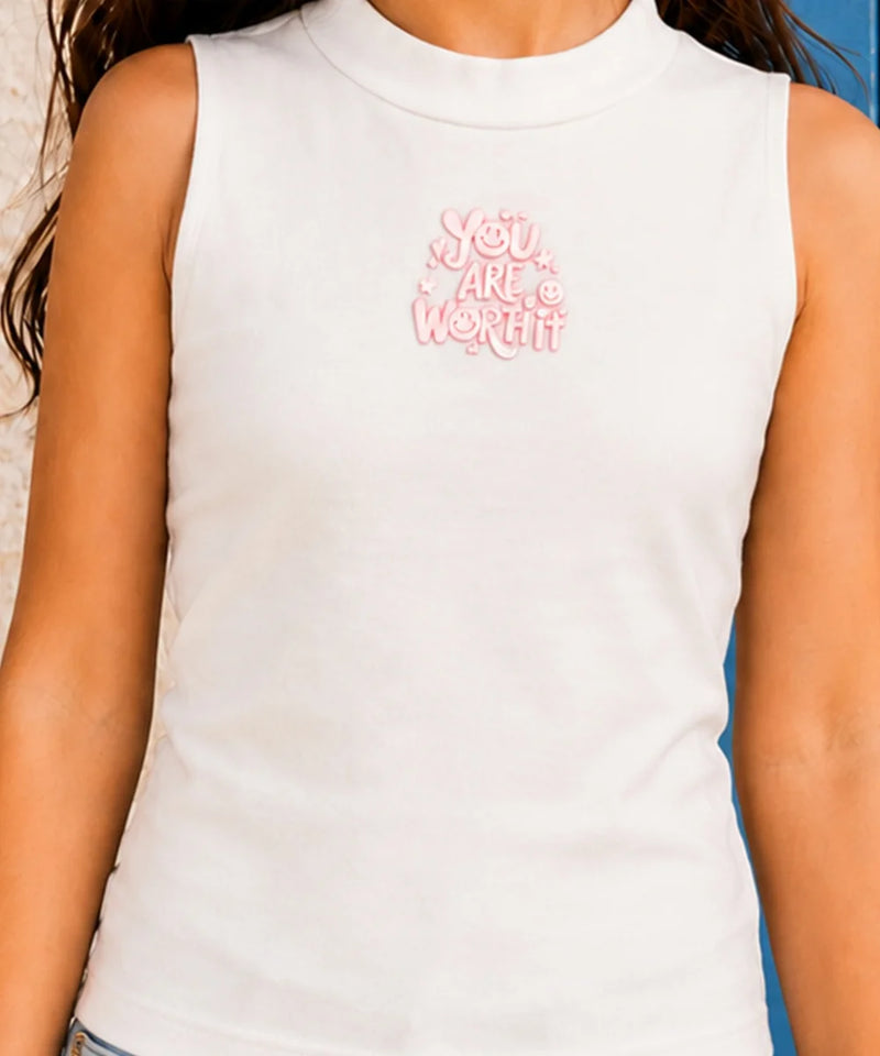 Devils N Angels White Sleeveless Round Neck Top for Girls 1–11 Years Jaipur