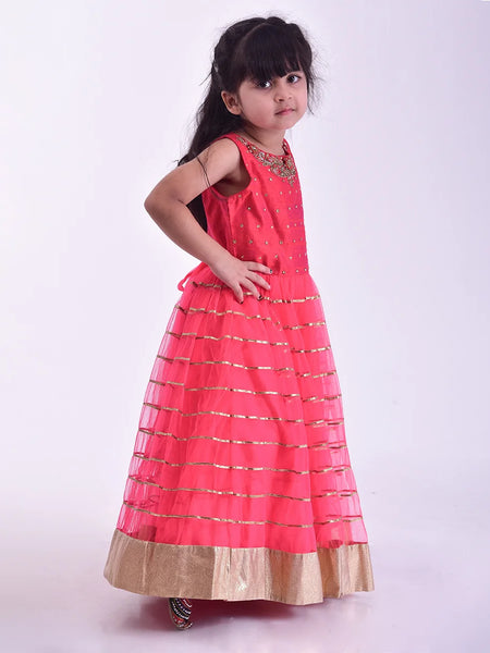 elegant red gown for girls 