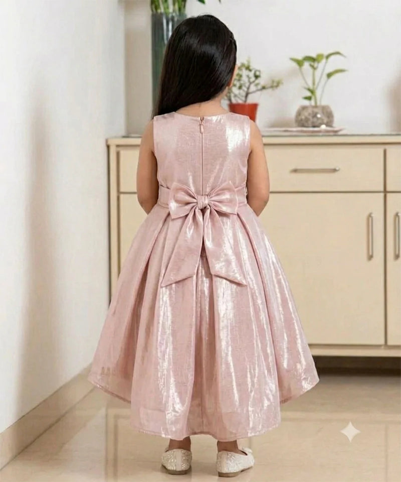 Devils N Angels Peach Flower High-Low Birthday Frock for Girls 9 Months–4 Years | Jaipur
