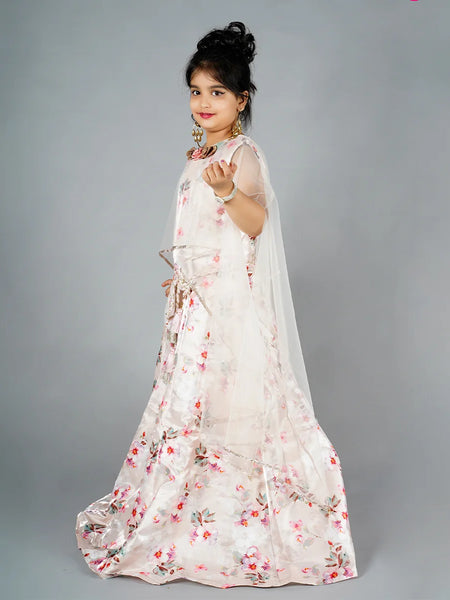 wedding wear white long gown for girls 