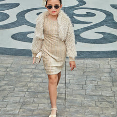 Stylish Kids Dresses with Jacket for Girls Perfect for Evening Wear