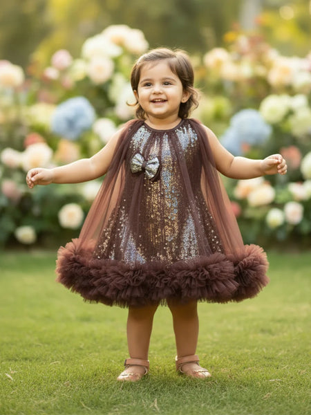 Designer Sequin Birthday Frock for Baby Girl | Jaipur Kidswear