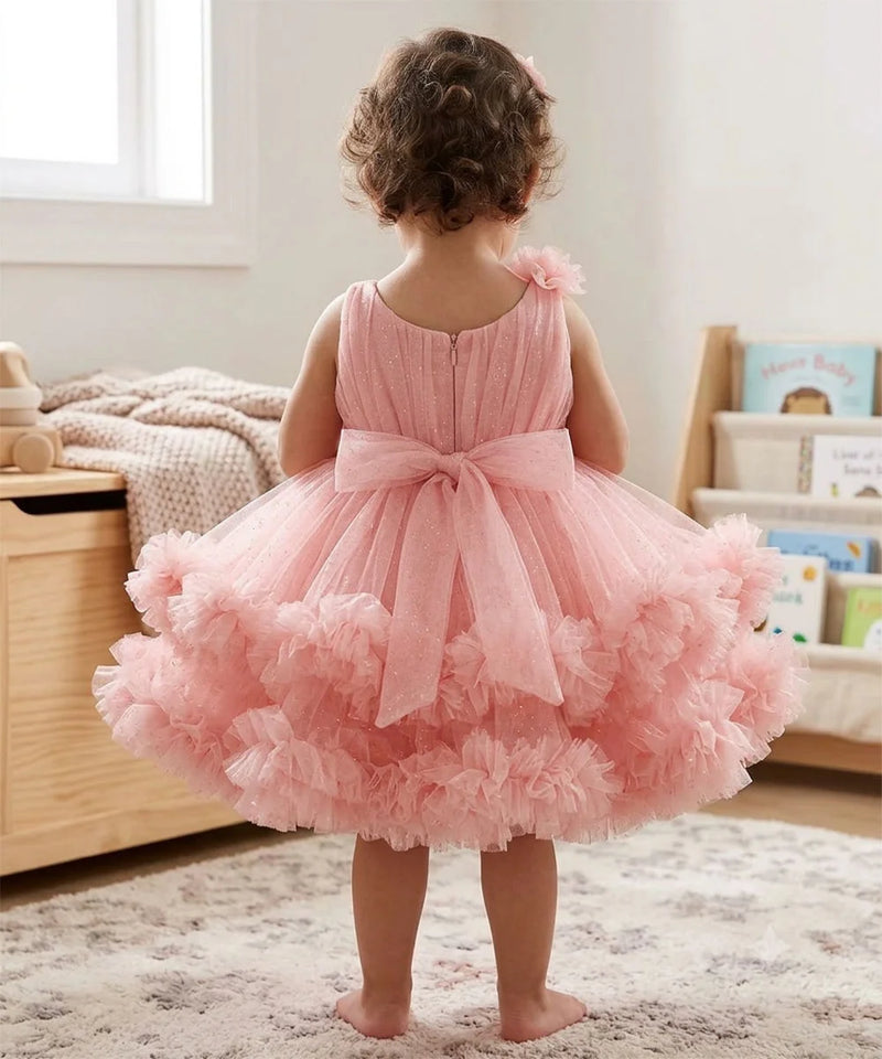 Devils N Angels Pink Frill Frock for Baby Girls Birthday Dress 9-12 Months | Jaipur