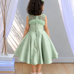 Devils N Angels Pista Green Party Frock for Girls 3–4 Years | Jaipur