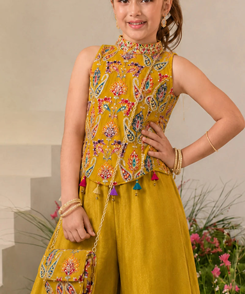 Devils N Angels Mustard Majesty Palazzo Set Jaipur