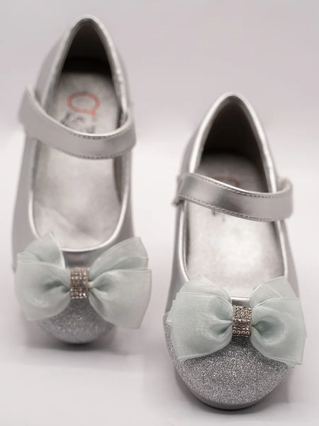 Silver Shimmer Sandals for Little Girl