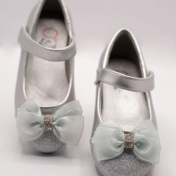 Silver Shimmer Sandals for Little Girl