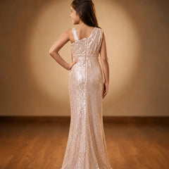 Devils N Angels Elegant Pink Sequin Gown Jaipur