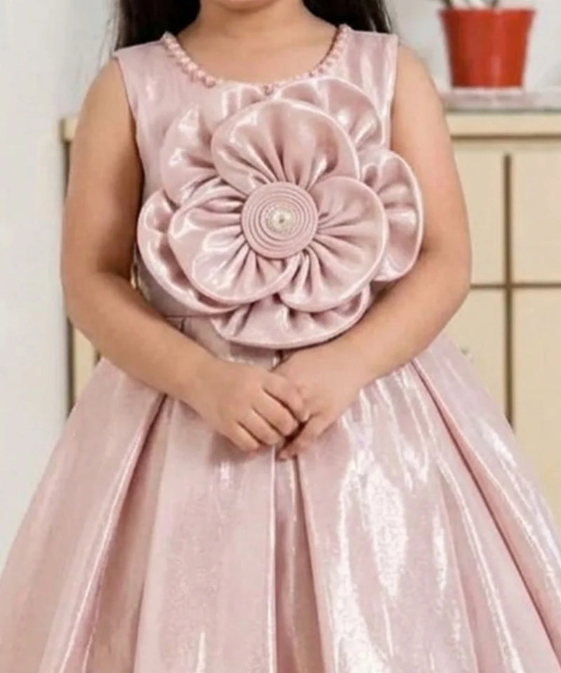 Devils N Angels Peach Flower High-Low Birthday Frock for Girls 9 Months–4 Years | Jaipur