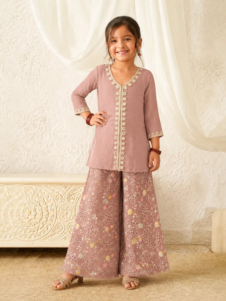 Devils N Angels Blush Bloom Kurta Palazzo Set Jaipur