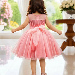 Devils N Angels Peach Floral Birthday Frock for Baby Girls 6-9 Months | Jaipur