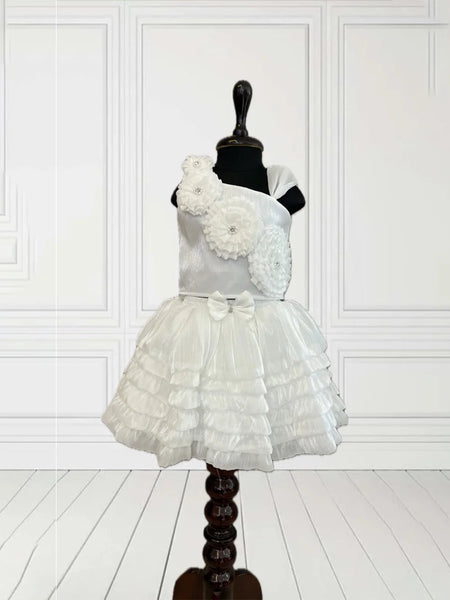 white skirt & top set for baby girl 